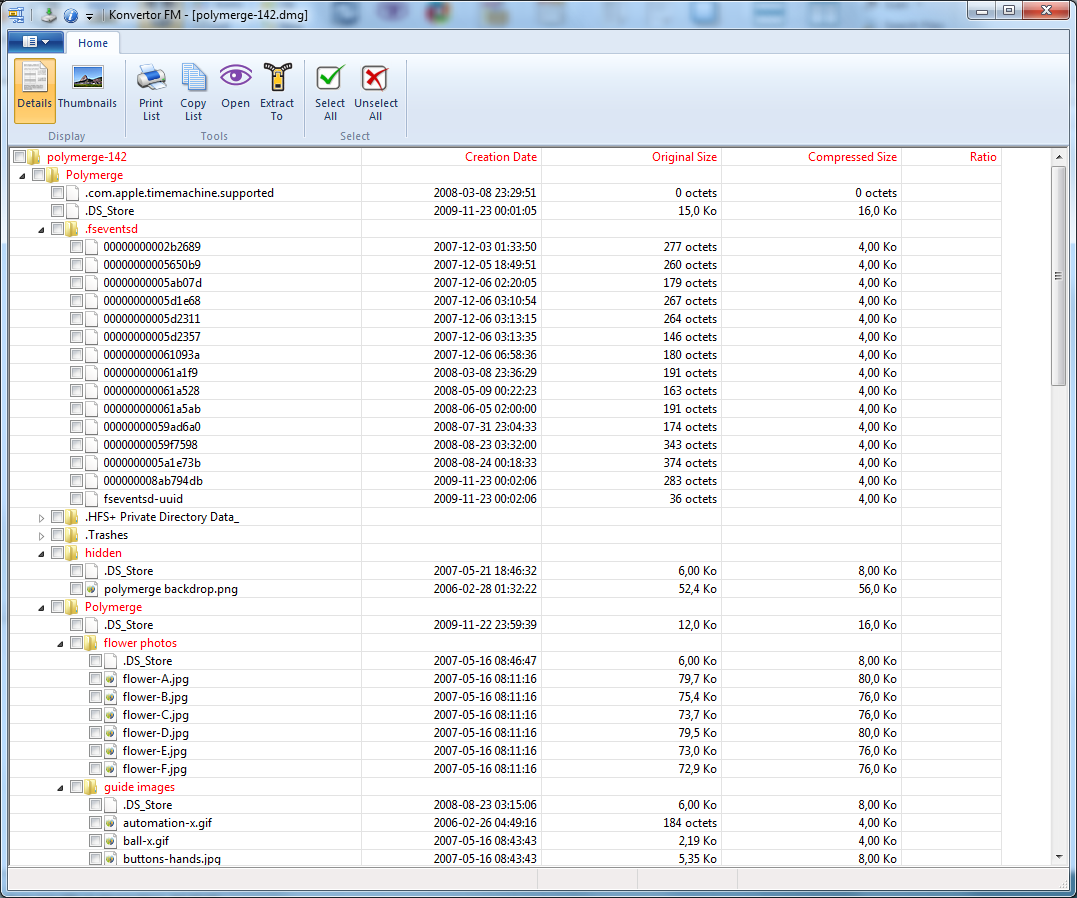 Displaying Compressed files