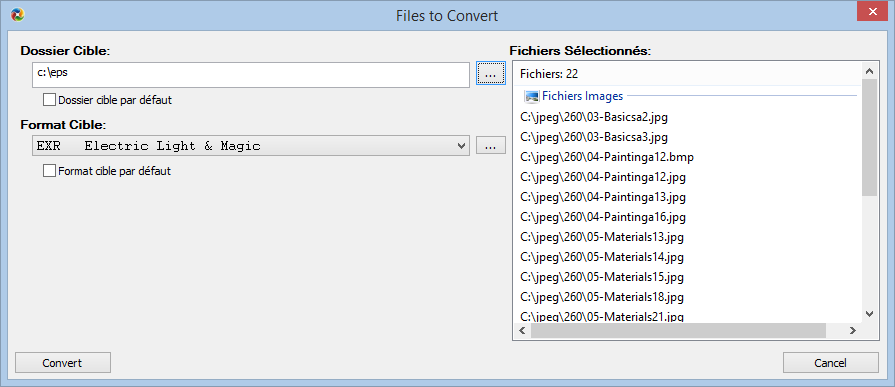 Conversion de Fichiers - Liste Uniforme